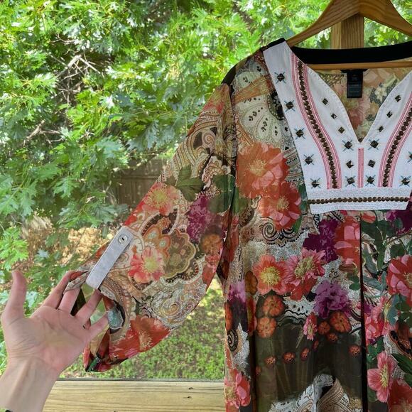 Ali Miles Women's Colorful Floral Boho Top Size 2X - Picture 3 of 10